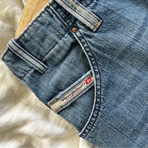 Vintage Y2K Diesel Wide Leg Flare Denim Jeans 2000s - Picture 5 of 8